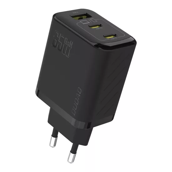 Dudao A29 GaN Hálózati Töltő 65W - 2xC + A - Fekete