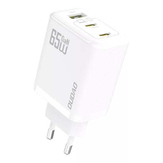 Dudao A29 GaN Hálózati Töltő 65W - 2xC + A - Fehér