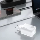 Dudao A29 GaN Hálózati Töltő 65W - 2xC + A - Fehér