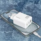 Dudao A29 GaN Hálózati Töltő 65W - 2xC + A - Fehér