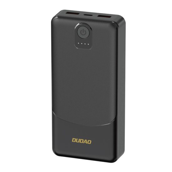 Dudao K10Pro Power Bank 20000mAh - 2x USB-A - Fekete