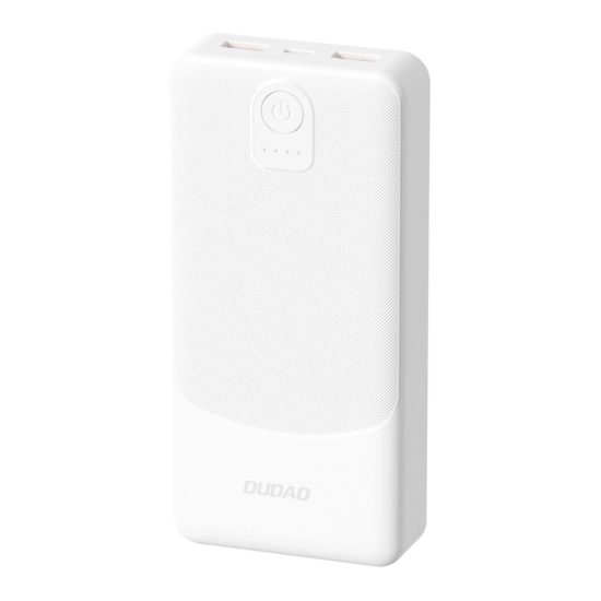Dudao K10Pro Power Bank 20000mAh - 2x USB-A - Fehér