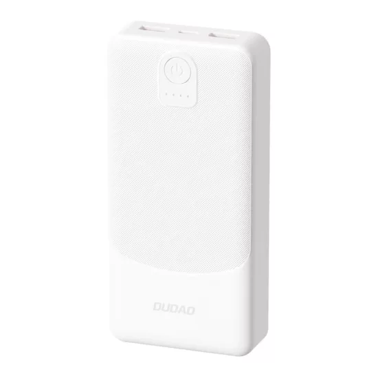 Dudao K10Pro Power Bank 20000mAh - 2x USB-A - 3C CCC - Fehér