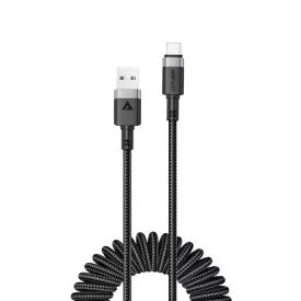 Acefast USB-A - USB-C Spirál Kábel - 1.2m 3A - Fekete