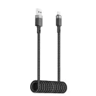 Acefast USB-A - USB-C Spirál Kábel - 1.2m 3A - Fekete