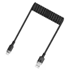 Acefast USB-A - USB-C Spirál Kábel - 1.2m 3A - Fekete