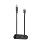 Acefast USB-C - USB-C Spirál Kábel - 1.2m 3A - Fekete