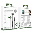 Acefast L5 Vezetékes In-Ear Fülhallgató USB-C 1.2m - Fekete