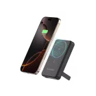 Wozinsky Powerbank 10000mAh - PD 22.5W Qi2 15W - 1xA + 1xC - Fekete