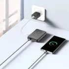 Wozinsky Powerbank 10000mAh - PD 22.5W Qi2 15W - 1xA + 1xC - Fekete