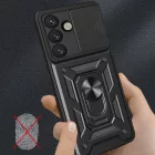 Samsung Galaxy S25 Tok - Hybrid Armor Camshield - Fekete
