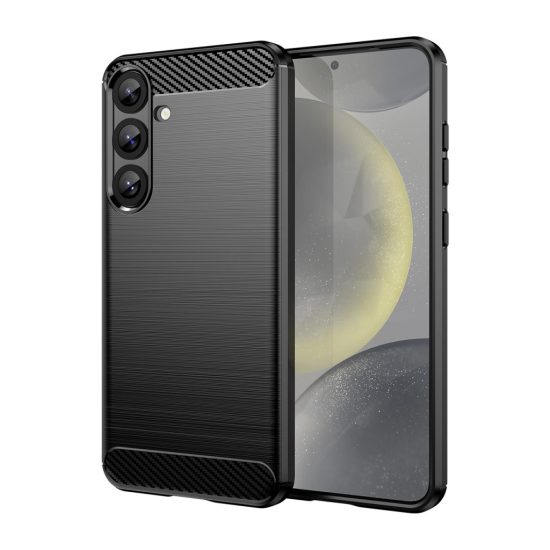 Samsung Galaxy S25+ Plus Tok - Carbon Case - Fekete