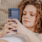 Samsung Galaxy S25+ Plus Tok - Carbon Case - Kék