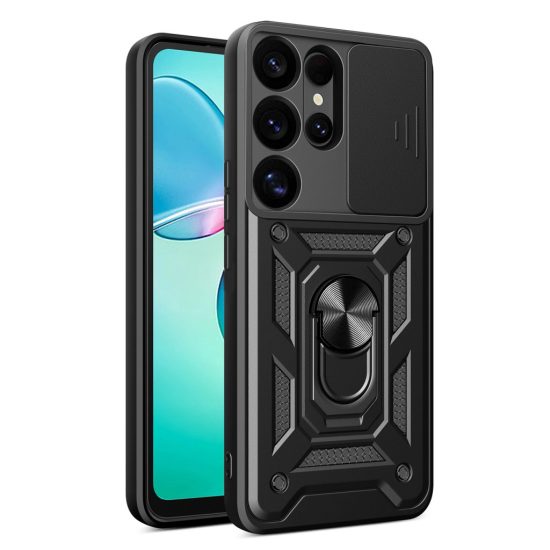 Samsung Galaxy S25 Ultra Tok - Hybrid Armor Camshield - Fekete