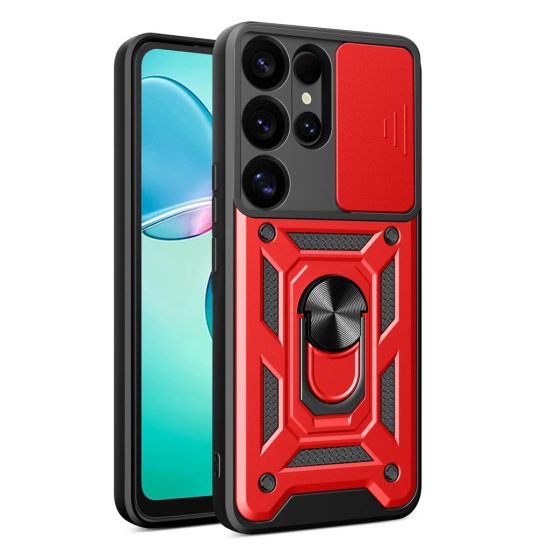 Samsung Galaxy S25 Ultra Tok - Hybrid Armor Camshield - Piros