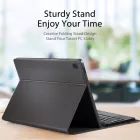 Samsung Tab S6 Lite Tok és Billentyűzet - Dux Ducis TK Keyboard Case - Fekete