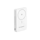Wozinsky Powerbank 10000mAh - PD 22.5W Qi2 15W - 1xA + 1xC - Fehér