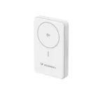 Wozinsky Powerbank 10000mAh - PD 22.5W Qi2 15W - 1xA + 1xC - Fehér