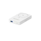 Wozinsky Powerbank 10000mAh - PD 22.5W Qi2 15W - 1xA + 1xC - Fehér