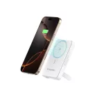Wozinsky Powerbank 10000mAh - PD 22.5W Qi2 15W - 1xA + 1xC - Fehér