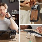 iPhone 16 Plus Tok és Kijelzővédő Szett - ESR Classic Hybrid Kickstand Halolock - Átlátszó-Fekete