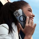 iPhone 16 Plus Tok és Kijelzővédő Szett - ESR Classic Hybrid Kickstand Halolock - Átlátszó-Fekete