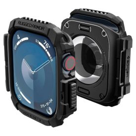 Apple Watch 10 (46mm) Tok - Spigen Rugged Armor - Fekete Apple Watch 10 (46mm) Tok - Spigen Rugged Armor - Fekete