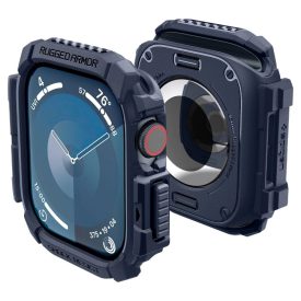 Apple Watch 10 (46mm) Tok - Spigen Rugged Armor - Kék Apple Watch 10 (46mm) Tok - Spigen Rugged Armor - Kék