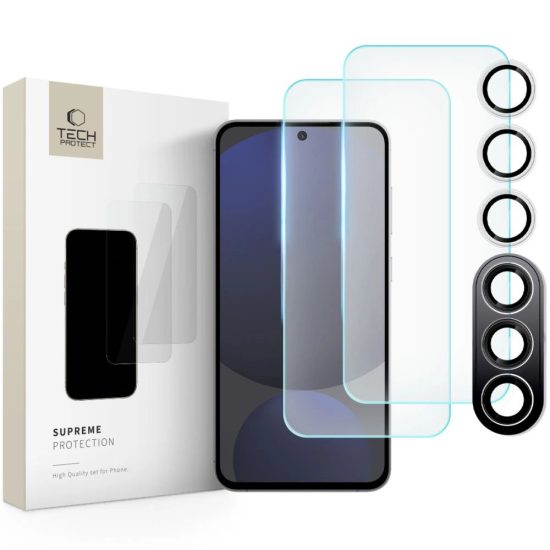 Samsung Galaxy S24 FE Kijelzővédő és Kameravédő Üvegfólia Készlet - Tech-Protect Supreme Set
