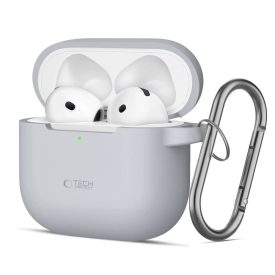 AirPods 4 Tok - Tech-Protect Silicone Hook - Szürke AirPods 4 Tok - Tech-Protect Silicone Hook - Szürke