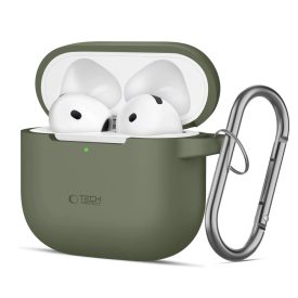 AirPods 4 Tok - Tech-Protect Silicone Hook - Zöld AirPods 4 Tok - Tech-Protect Silicone Hook - Zöld