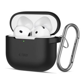 AirPods 4 Tok - Tech-Protect Silicone Hook - Fekete AirPods 4 Tok - Tech-Protect Silicone Hook - Fekete