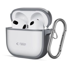 AirPods 4 Tok - Tech-Protect Magmat - Szürke AirPods 4 Tok - Tech-Protect Magmat - Szürke