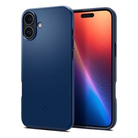 iPhone 16 Tok - Spigen Thin Fit MagFit - Kék iPhone 16 Tok - Spigen Thin Fit MagFit - Kék