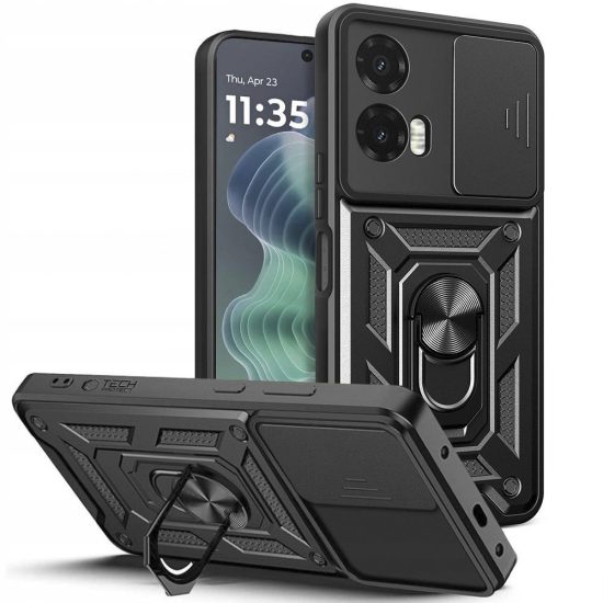 Motorola Moto G35 5G Tok - Tech-Protect CamShield Pro - Fekete