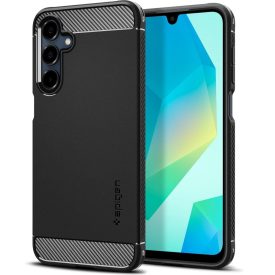 Samsung Galaxy A16 4G / 5G Tok - Spigen Rugged Armor - Fekete   Samsung Galaxy A16 4G / 5G Tok - Spigen Rugged Armor - Fekete