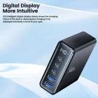 Tech-protect DC140W-GAN Hálózati Töltőállomás 140W - 3x USB-C + 2x USB-A - Fekete