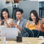 Tech-protect DC140W-GAN Hálózati Töltőállomás 140W - 3x USB-C + 2x USB-A - Fekete