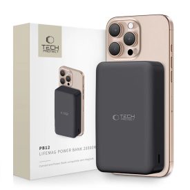 Tech-Protect PB12 LifeMag Power Bank 20000mAh 15W MagSafe - Fekete   Tech-Protect PB12 LifeMag Power Bank 20000mAh 15W MagSafe - Fekete