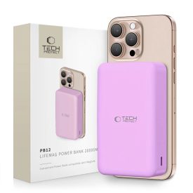 Tech-Protect PB12 LifeMag Power Bank 20000mAh 15W MagSafe - Lila   Tech-Protect PB12 LifeMag Power Bank 20000mAh 15W MagSafe - Lila