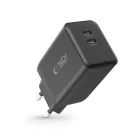 Tech-Protect NC45W-GAN Hálózati Töltő 45W - 2x USB-C - Fekete