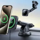 ESR HaloLock Qi2 Autós Tartó és Töltő 15W - Tapadókorongos - Fekete
