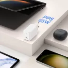 Spigen ArcStation Pro Hálózati Töltő 65W - USB-C + USB-C Kábel - Fekete