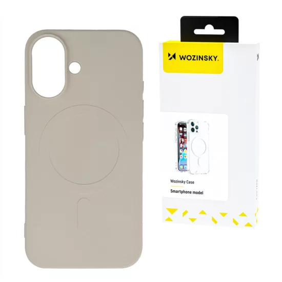Samsung Galaxy S25 Tok - Wozinsky Liquid Silicone MagSafe - Bézs