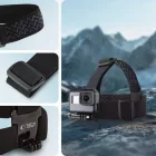 Tech-Protect GA100 Fejpánt GoPro / DJI Kamerákhoz - Fekete