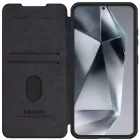 Samsung Galaxy S25 Tok - Nillkin Qin Pro Leather - Fekete