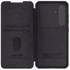 Samsung Galaxy S25 Tok - Nillkin Qin Pro Leather - Fekete