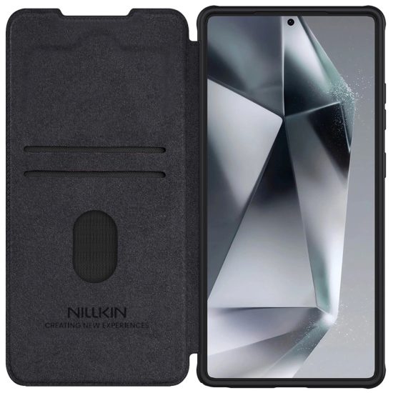Samsung Galaxy S25 Ultra Tok - Nillkin Qin Pro Leather - Fekete
