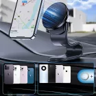 Wozinsky Mágneses Autós Tartó és 15W MagSafe Induktív Töltő - Fekete