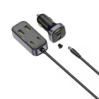 Baseus BackseatPal L1 Autós Töltő 110W - 3U+3C + 1.5m Kábel - Fekete